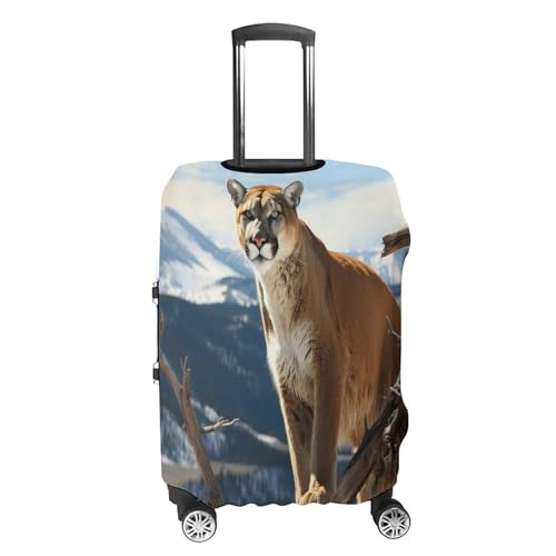 Travel Wheeled Suitcase Sleeve Dustproof Anti-scratch Panther Mountain Lion Luggage Case Protective Cover For 19-32 Inch Luggage4
