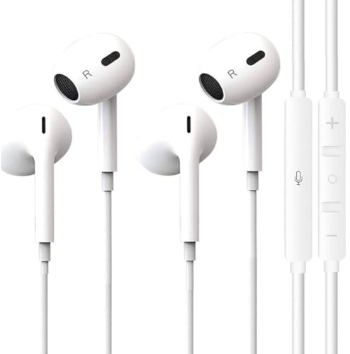 ROOSTON 2 Packs Cuffie con filo per iPhone, Auricolari con...