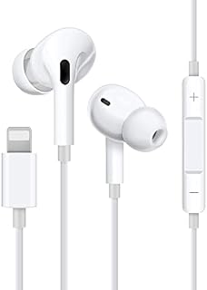 VUNAKE for iPhone Earphones Wired Headphones Earbuds for iPhone 14 Pro/13/12/11/XR/8/7 with Microphone Volume Control Heavy Bass Stereo Noise Canceling In Ear Headphones Compatible with iPhone,iPad