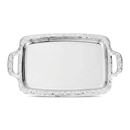 Cabilock Vintage Silver Tray with Handle...