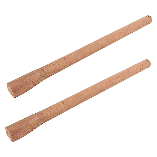HOMSFOU 2Pcs Wooden Hatchet Handle Replacement Sturdy Broad Axe Handles for Outdoor Use Durable High Grade Easy Installation for Camping and Splitting