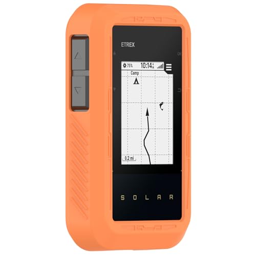 GIOPUEY Funda para Garmin eTrex Solar, Silicona TPU de Primera Calidad Suave y Ligero Protector Case Cover Carcasa - Orange