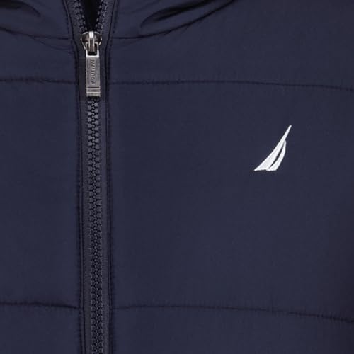 Image of Nautica Boys' Heavyweight Hooded Bubble Jacket With Polar Fleece Lining