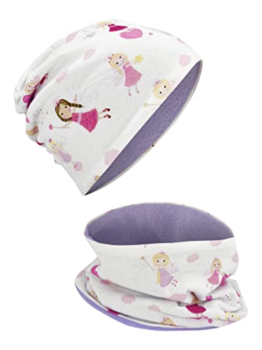 HECKBO Juego de buff y gorro de invierno para niños Hada -2 a 6 años – Gorro 95% algodón...