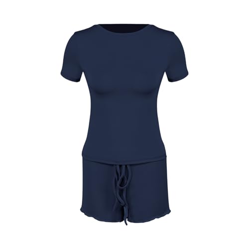 Ensemble de sport extensible Y2K avec haut court et taille élastique L - 5