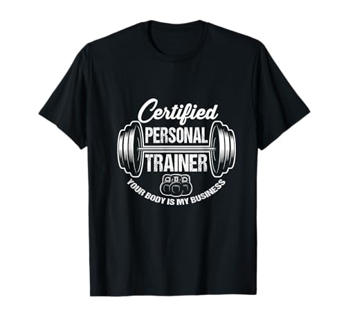 Divertido traje de entrenador de gimnasio para entrenador personal certificado Camiseta