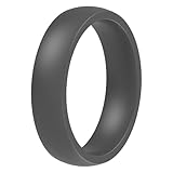 ThunderFit Anillos de silicona para él y ella, anillos de compromiso de goma unisex, anillos de compromiso minimalistas de goma de 2.1 mm de grosor, 3.5 - 4 (14.90mm), Silicona, Sin piedras preciosas
