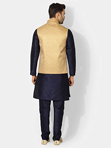 Image of UnM Men Silk Blend Classic Kurta Set