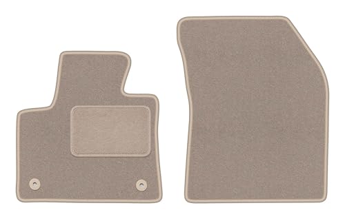 Alfombrillas Opel Grandland X en terciopelo beige premium con ribete cruzado de alta gama