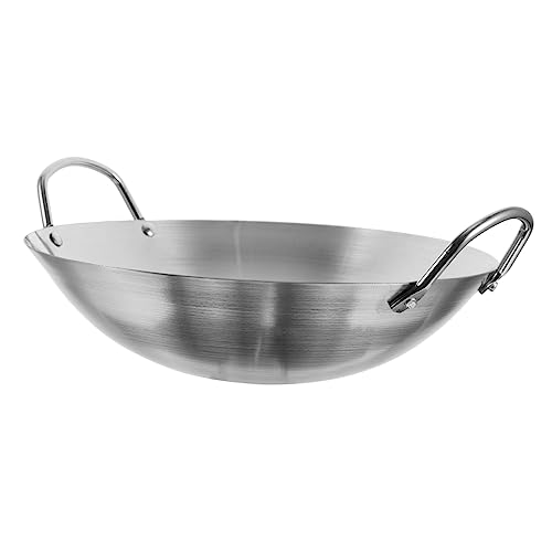 Cabilock Wok de acero inoxidable con asas