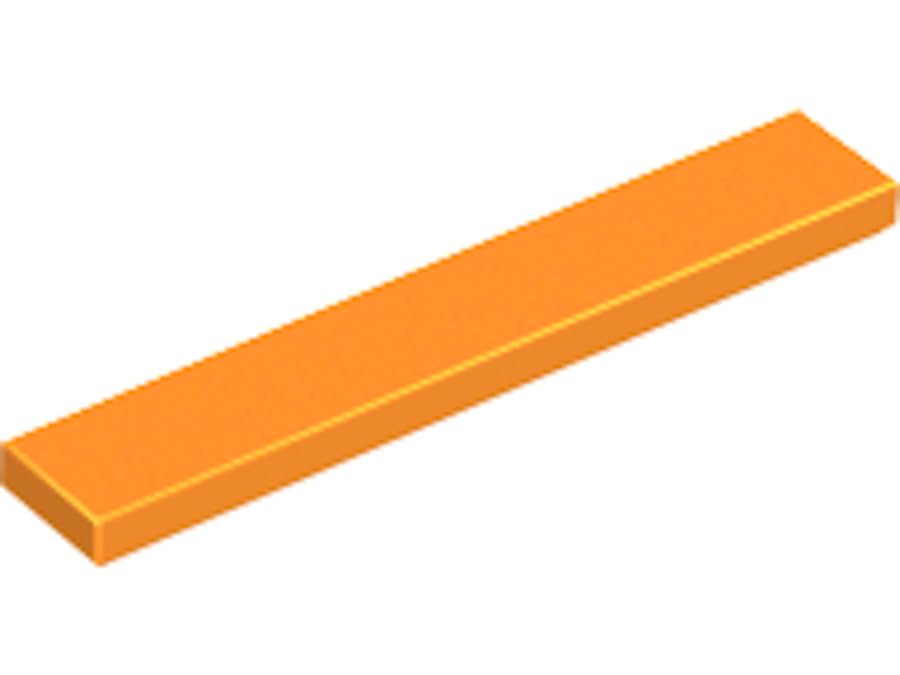 LEGO Tile 1 x 6, Part Number 6636 (Orange, 10, Bricks) — image 1