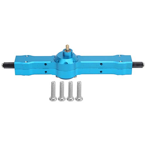 RC Car Rear Bridge Assembly, 127MM Aluminium Alloy Rear Bridge Axle for WPL D12 1/10 RC Truck Upgrade Part(Blue)