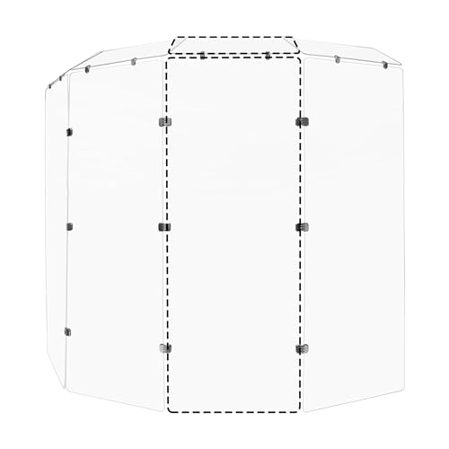 PENNZONI Drum Shield 5.5ft Single Panel w/Deflectors & Bright Chrome Hinges, Premium Clear Acrylic Panel, Drum Screen