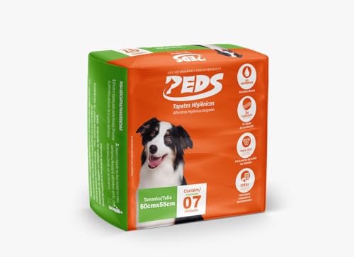 Peds Tapete Higiênico Slim para Cães 60x55cm com 07 Unidades