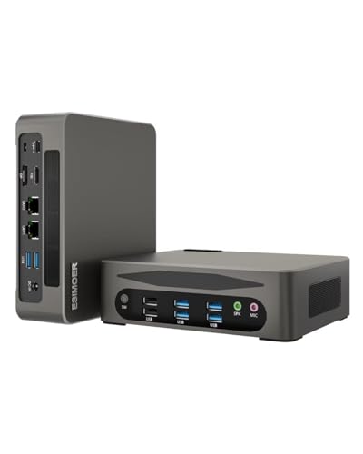 【CPU e Sistema Operativo Potenti】Il ESIMOER Mini PC è dotato di Core i7-1360P (Processori Core di 13a Generazione) e Win 11 Pro preinstallato. Ciò rende il ESIMOER Mini PC Home Assistant la scelta ideale per una vasta gamma di applicazioni, tra cui intrattenimento domestico, lavoro d'ufficio, giochi leggeri, apprendimento educativo e progettazione grafica.