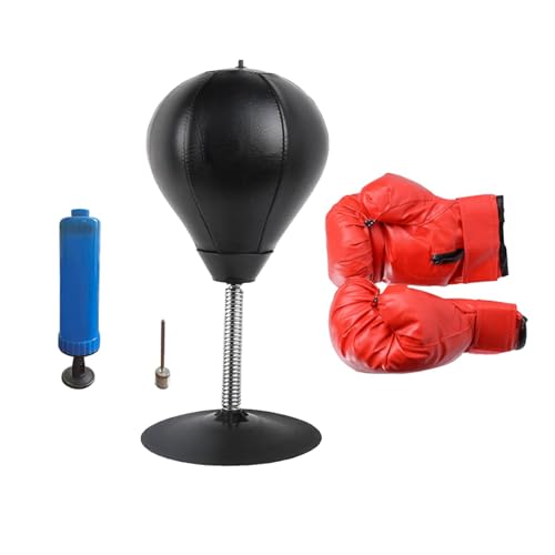 Zxpjkyu Desktop Punching Bag Building with Gloves Funny Boxing Punch Ball