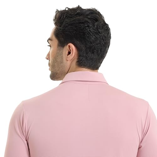 Image of Mauve Mens Smart Stretch Polo | Comfortable Work & Casual | Breathable | All-Day Wear