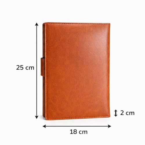 Image of Luxury B5 Diary 2027 - Leather Cover, Ruled Journal Notebook for Men & Women, Business Planner, Personal Organizer, Office & School Notebook, Daily Writing, Notes & Sketchbook