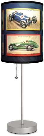 Lamp-In-A-Box Vintage Race Cars Table Lamp, Gifts, Livingroom, Office, Desk Decor