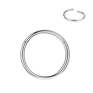 FANSING 18g Nose Rings Hoop 18 Gauge Nose Hoop 8mm Cartilage Earring Hoop Surgical Steel Piercing Jewelry for Septum Helix Lip
