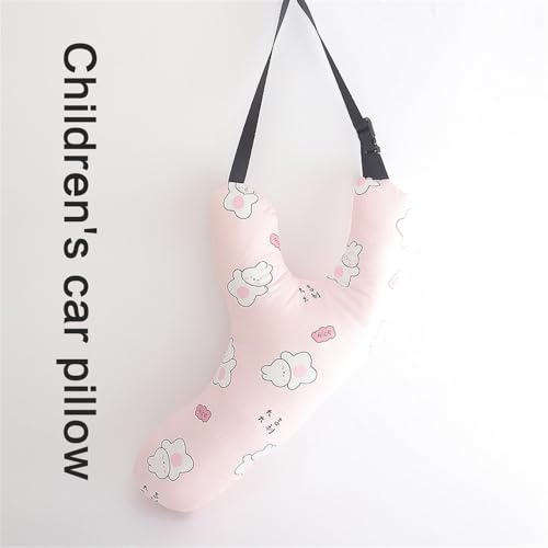 Oreiller de voyage pour enfants en polyester doux avec sangle réglable