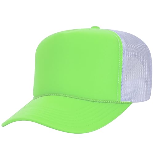 Image of OTTO Polyester Foam Front 5 Panel High Crown Mesh Back Trucker Hats in 97, Bulk, Wholesale