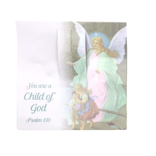 Image of Needzo Miraculous You Are A Child of God, Pslam 139 Bible Verse Brooch, Baptism and First Communion Gifts, 2.12 Inches