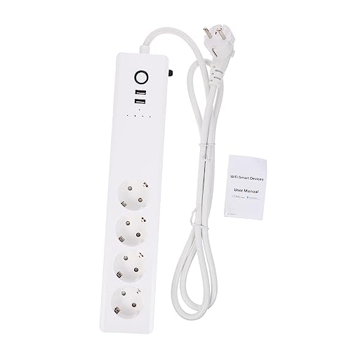 jojofuny Enchufe Inteligente Tuya Regleta Inteligente Regletas Enchufes Cargador De Pilas Teléfono Inteligente Protector Enchufe Cargadores Teléfonos Inteligentes Enchufe USB Caucho