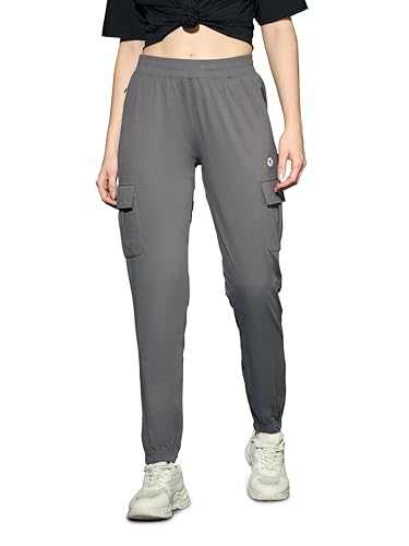 Image of Women's Polyester Regular Fit 4 Pocket Solid Cargo with SPF50+, 2 Way Stretch, UV Protection for Activewear, Regular Use