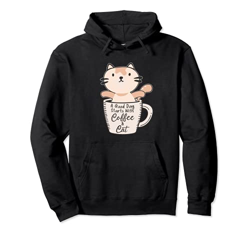 Funny Cat Big Coffee Mug Inspirational Cute Kitten Lover Pur Sweat à Capuche