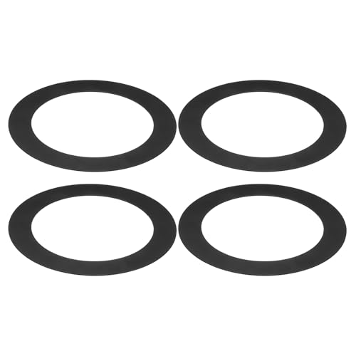 Image of PATIKIL Goof Rings for 6-8 inch Inch Recessed Can Lighting Down Light, 4 Pcs Metal Goof Trim Rings Cover, Outer Diameter 8.62-inch, Inner Diameter 6.25-inch, Matte Finish Black,Flush Mount