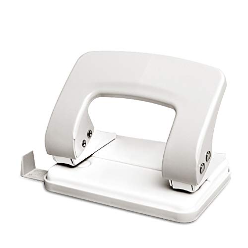 TXYJ 2 Hole Paper Punch, Two Hole Puncher, Padded Handle, 20 Sheets Capacity for School Stationery & Office Supply,White