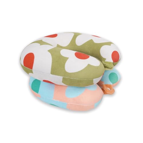 Almohada Coral verde olivo ergonómica para viaje miniatura 3