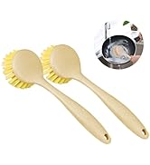 FRXAEZTG Pack of 2 Washing Up Brush, Kitchen Brush, Cleaning Brush with Long Handle, Multifunctional Pan...