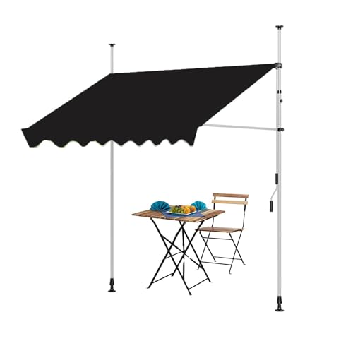 Store rétractable manuel pare-soleil extérieur pour bloquer les UV sur la terrasse - 2