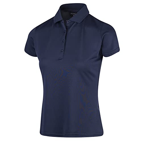 Polo de micro piqué femenino Island Green Igts1851 con acabados de alta calidad para golf