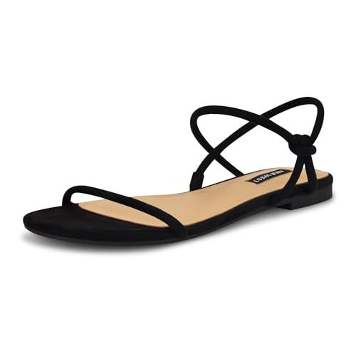NINE WEST Maizy, Sandalias Planas Mujer, Negro 001, 40 EU