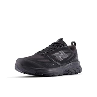 New Balance Men's 410 V8 Trail Running Shoe, Black/Neptune Grey, 10.5