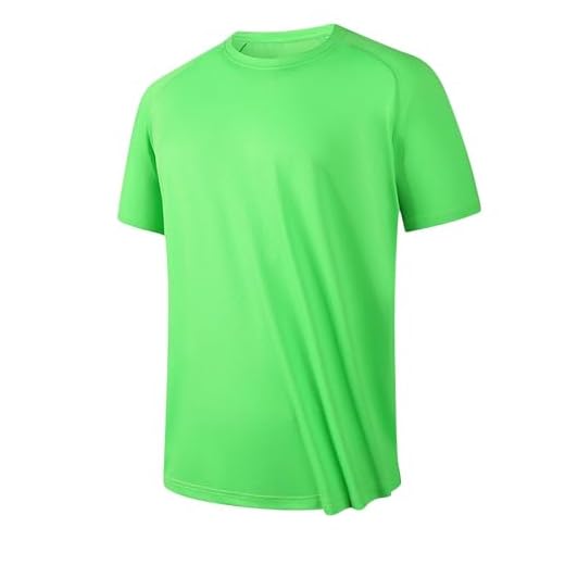 Generic Tee Shirt Homme Manches Courtes Tshirt Été Sport Teeshirt Outdoor Décontracté T-Shirt Gym Respirant Tee-Shirt Extensible Léger Ensemble Running Confortable Vêtements Sale 01 Vert L