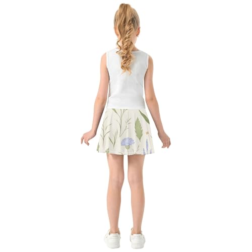 Girls Athletic Skirt with Shorts Flowy Girl Skorts Cheer Skirt with Pockets4