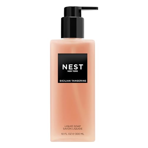 NEST New York Liquid Soap Sicilian Tangerine - 10 fl oz - Cleanses & Nourishes Skin - Approx. 300 Pumps Per Bottle - Gluten Free & Cruelty Free