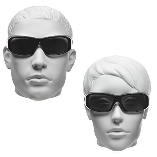 Image of proSPORT Wrap Around Reading Sunglasses Full Lens Magnification Black Smoke Lens UV400 Sun Readers for Men Women Outdoor Use