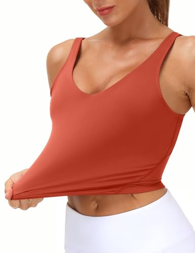 Image of THE GYM PEOPLE Womens' Sports Bra Longline Wirefree Padded with Medium Support