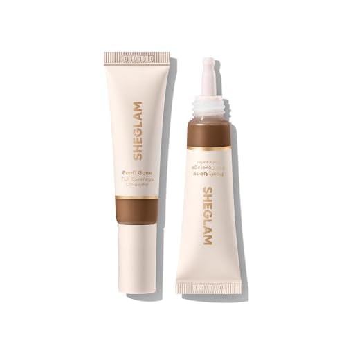 SHEGLAM Poof! Gone Full Coverage Concealer Long-Lasting Under Eye Concealer - Nutmeg