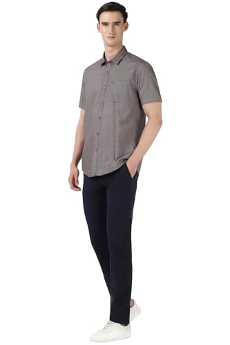Image of Peter England Men Brown Slim Fit Print Shirt