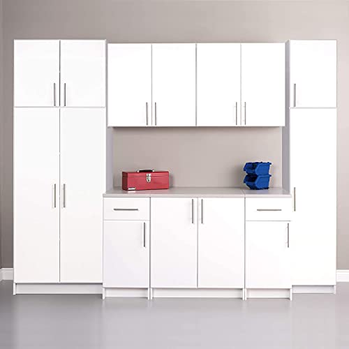 Hawthorne Collections Wood 16" Narrow Utility Storage Cabinet, Office Storage Cabinet For Garage, Warehouse, Classroom, Pantry, Bedroom In White #TOP4