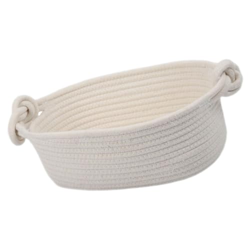 Cesta de almacenamiento textil con asas reforzadas y estructura decorativa 2