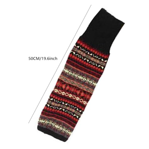 Polainas largas de ganchillo para mujer calcetines de punto 4