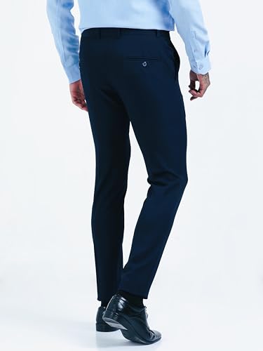 Image of Mc Henry Men's Techno Flex 2inch-Waist Expandable Wrinkle Free Slim Fit 4 Way Lycra for Elite and Luxurious Formal /Casual Trousers