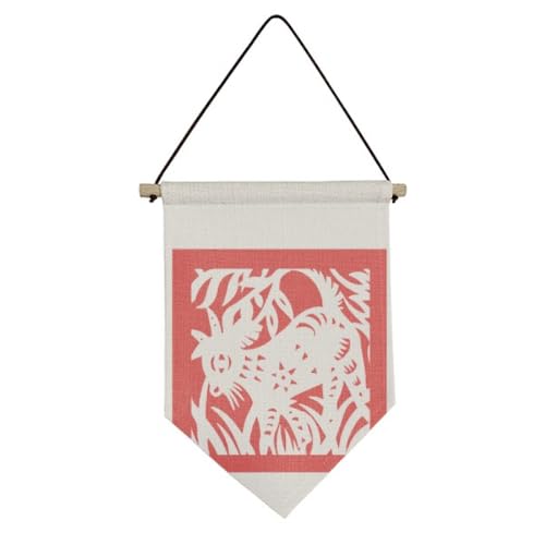 Bannière en toile mouton zodiaque pour salon zen
